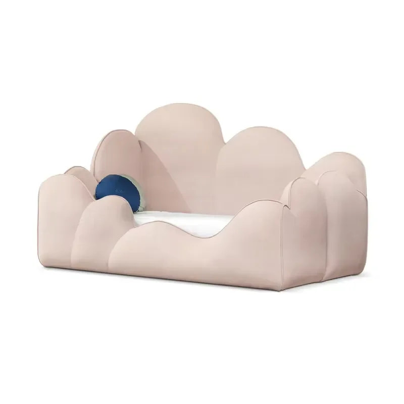 Soft Safety Bed Frame for Kids Single Princess Furniture Protective Guard Rail Custom Design