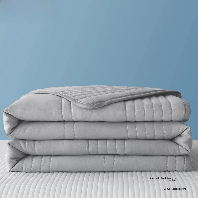 

Моющееся однотонное волокнистое одеяло, мягкое летнее одеяло для кондиционера, тонкое постельное белье для дома и общежития, комфортное, гипоаллергенное