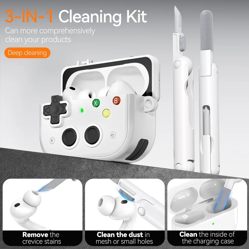 PC Hard Case for AirPods 3 4 Pro 3 2025 Cases Cover 3D Game Console New Drop Protection ﻿For AirPods 4 Pro Pro 3 Earphone Cases