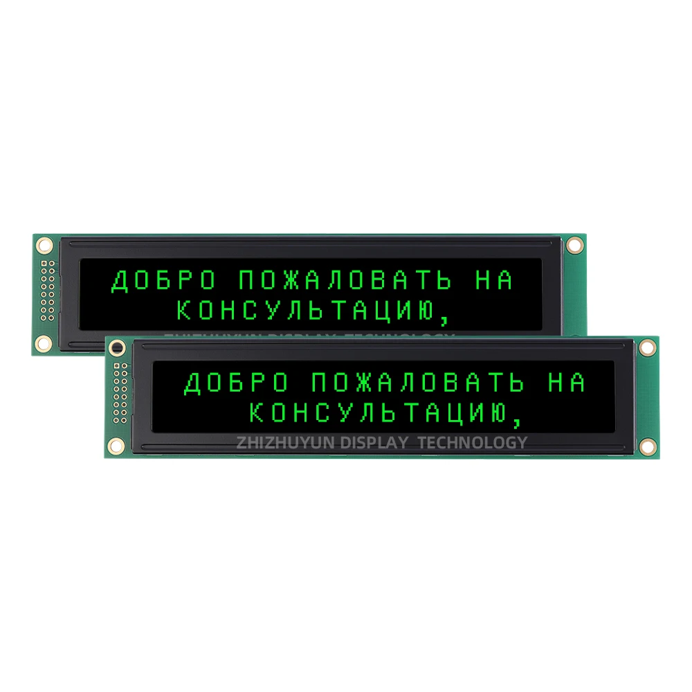 LCD2002K-2 Screen Large Screen 180*40Mm Long Strip BTN Black Film Purple Text ST7066U Controller 148*23Mm In English And Russian