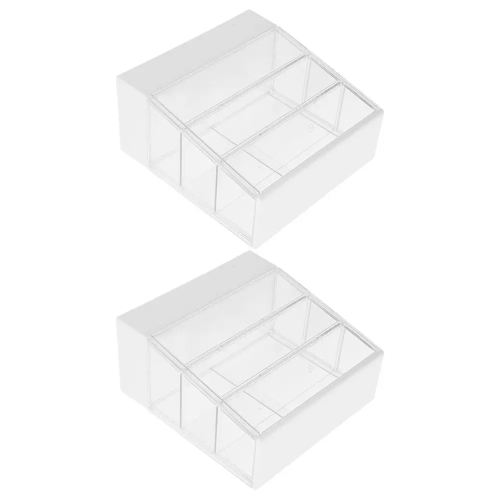 

2Pcs Mini Bakery Cake Display Cabinet Plastic Stable Smooth Dollhouse Furniture Mini House Decoration Ornament