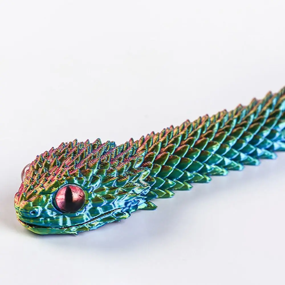 Realistic 3D Printed Snake Multicolor 30/45/60cm Simulated Snake Ornament PLA Home Decor Animal Simulation Model Halloween