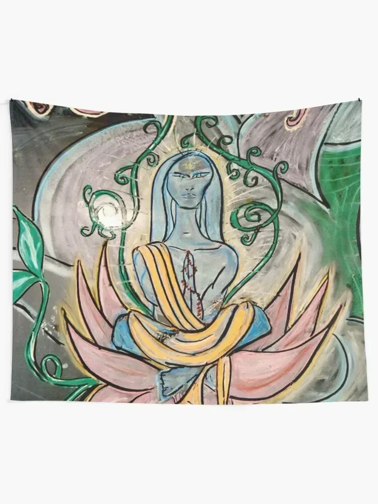 Yogic Ascension (from Chalk Meditation #5) Tapestry Living Room Decoration Wallpaper Tapestry