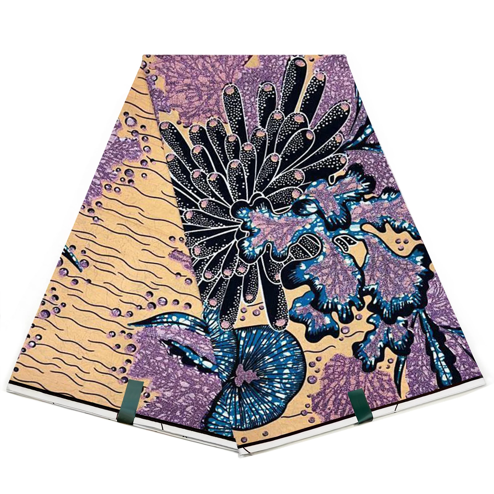 

Grand Super Fabric African Wax Fabric 100% Cotton High Quality Wax Print Ankara Fabric For Sewing 6yards Women Fabric LI-124