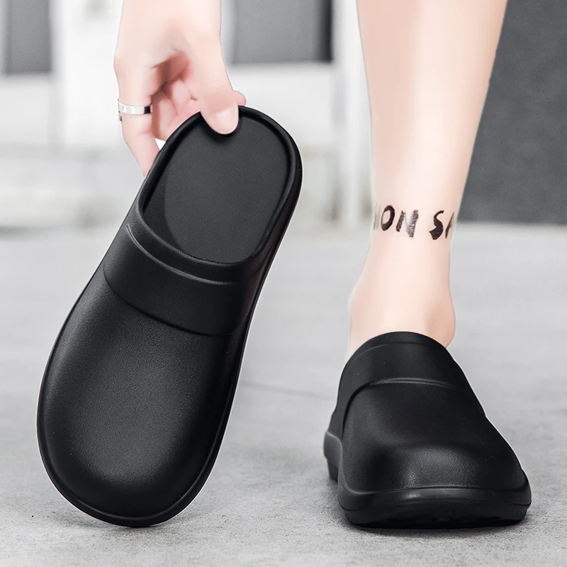 YUYIN Men Women EVA Chef Shoes Non-slip Waterproof Oil-proof Workers Slippers Leather Shoes Mules Shoes Outdoor Fishing Shoes - view 5