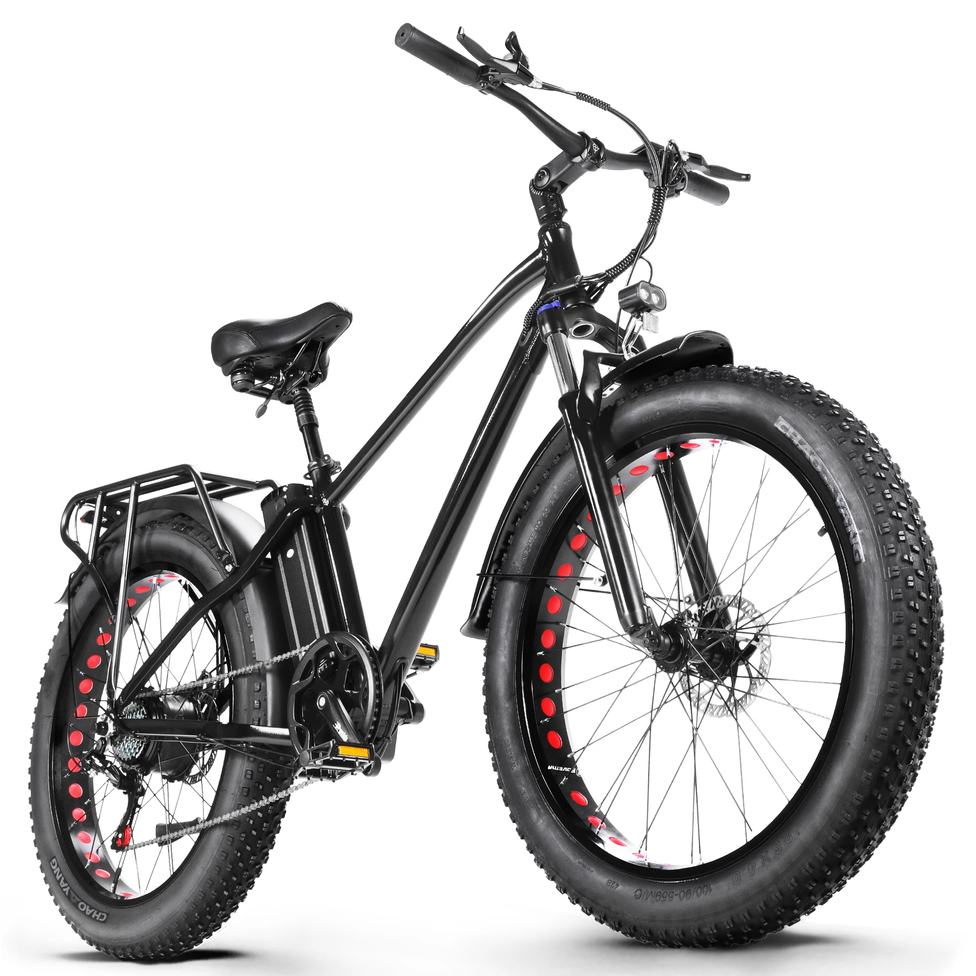 Elektrische fiets CMACEWHEEL KS26 48V18AH Batterij Stadsebike 26*4.0 Vetband Elektrische fiets Schijfrem, EBIKE Adualt E Mountainbike