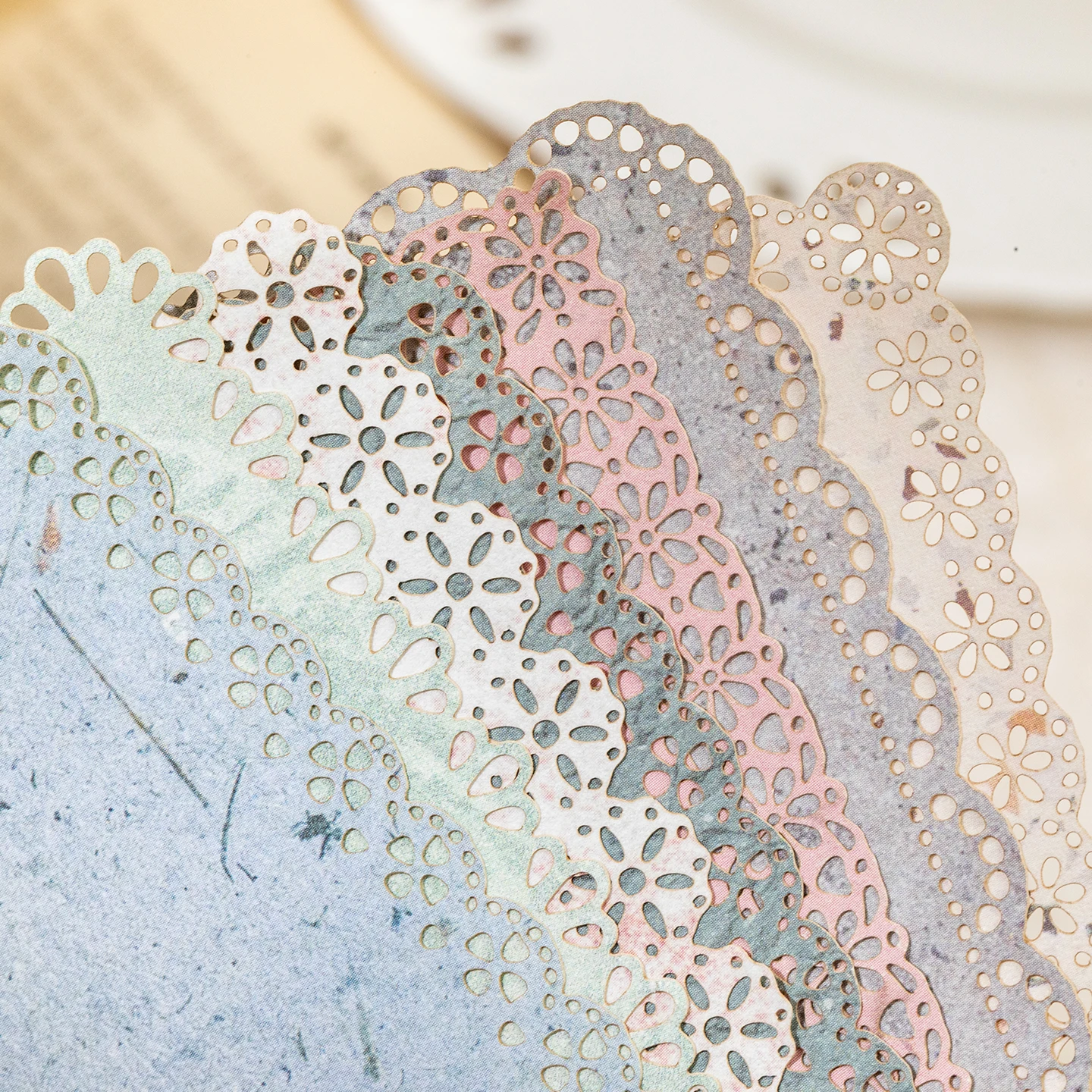 JIANQI 20 pcs/pack Lace Trim Material Paper Aestheti Scrapbooking Journaling Vintage Stationery Aesthetic Plants Manuscript