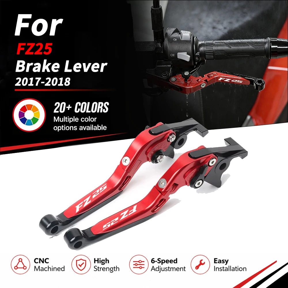 For YAMAHA FZ25 FZ 25 FZ-25 2017-2018 Motorcycle Accessories CNC Adjustable Folding Extendable Brake Clutch Levers Handle