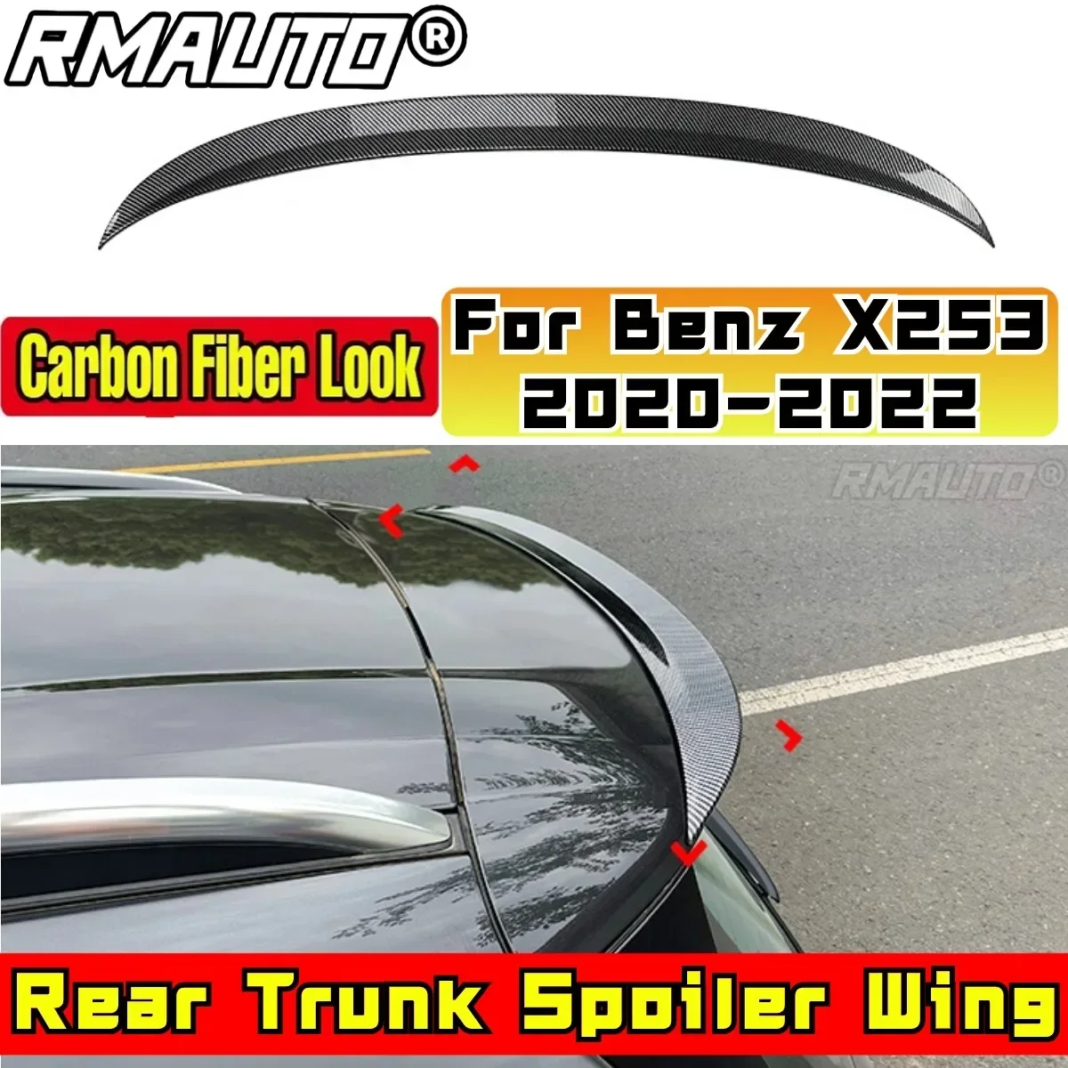 Car Rear Roof Spoiler Exterior Part Car Rear Spoiler Wing For Mercedes Benz GLC Class X254 2023+ GLC260 300 AMG Car Accessories