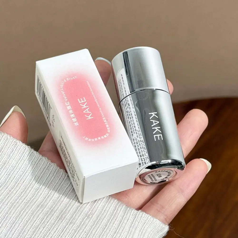 Fard à joues liquide pour le visage, maquillage mat, durable, facile à colorer, avec pointe de brosse éponge, Rouge velours, cosmétiques
