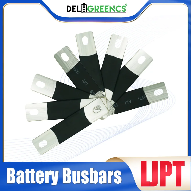 4PCS Lifepo4 Battery Flexible Busbar 72mm 300A Lithium Battery Straps Clips Stud Connecting Bars Pure Copper For LFP 230Ah 280AH