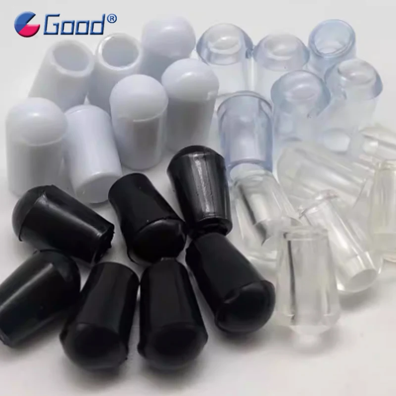 PVC Coat Hanger Anti Protective Sleeve Round End Cap 2.5-10mm Screw Thread Cover Dustproof Wire Rubber Caps