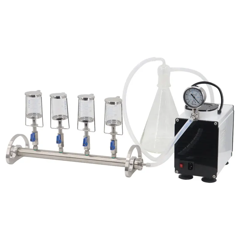 Lab Vacuum Filtration Membrane Buchner Funnel Apparatus System Solvent Filter Flask Manifolds Set