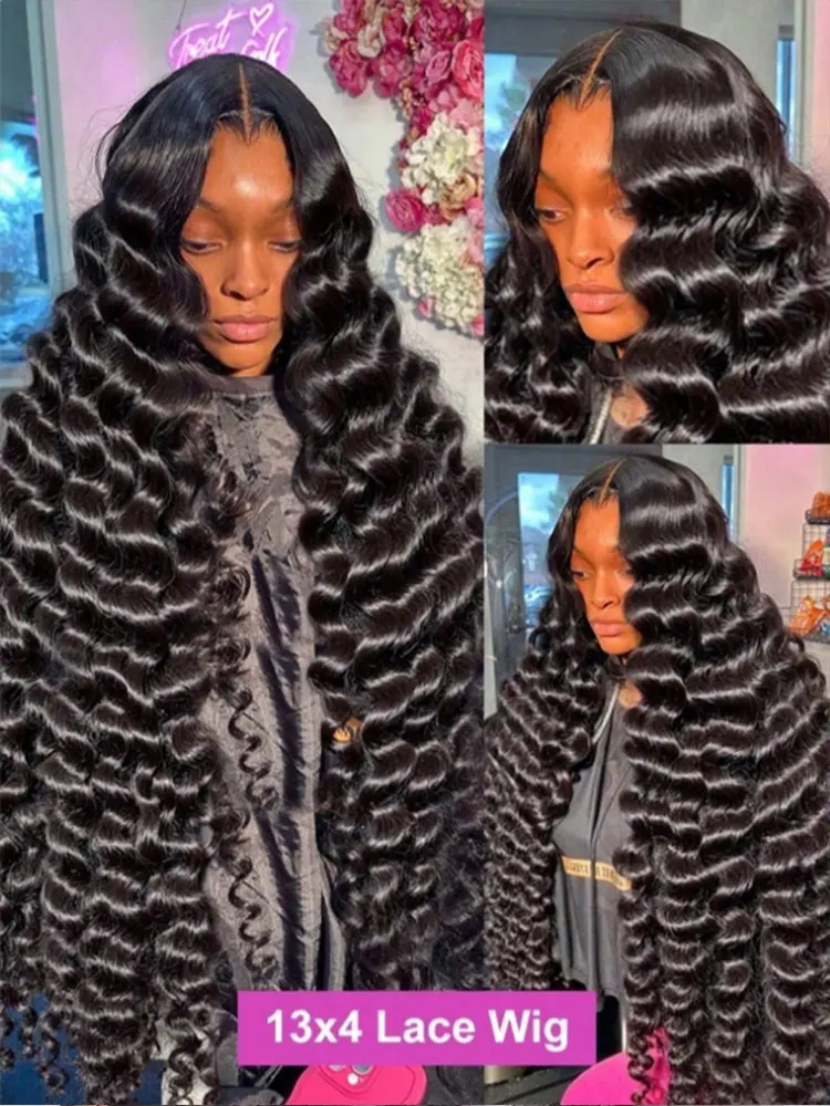موجة فضفاضة مجعد 13x4 HD الدانتيل الجبهة خصلات الشعر المستعار الإنسان 13x6 موجة عميقة الدانتيل الباروكة الأمامية 5x5 غلويليس قبل قطعها الباروكات 250% الكثافة #3