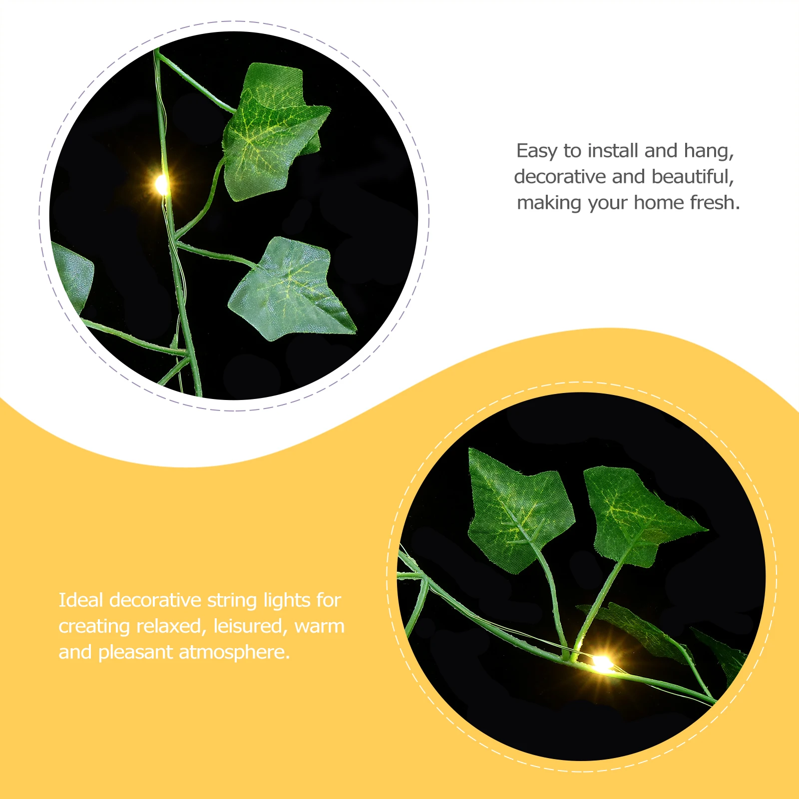 

Artificial Garland LED String Lights Green Leaves Vine Lamp Flexible Hanging String Light for Home Garden Yard Decor