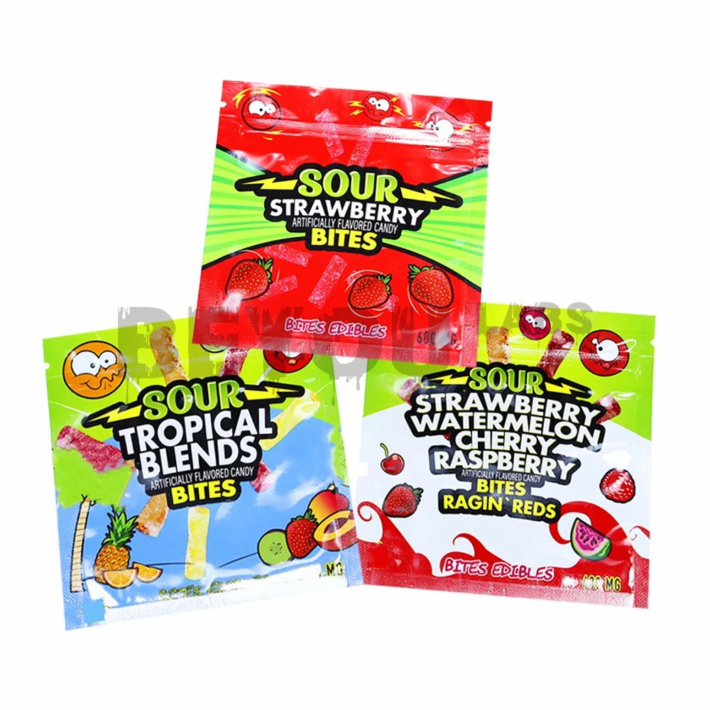 Food Bag Cartoon Pattern Bags Candy Gummy Storage Pouch Reusable Waterproof Pouches Self-sealing Zipper Packaging Customize10PCS