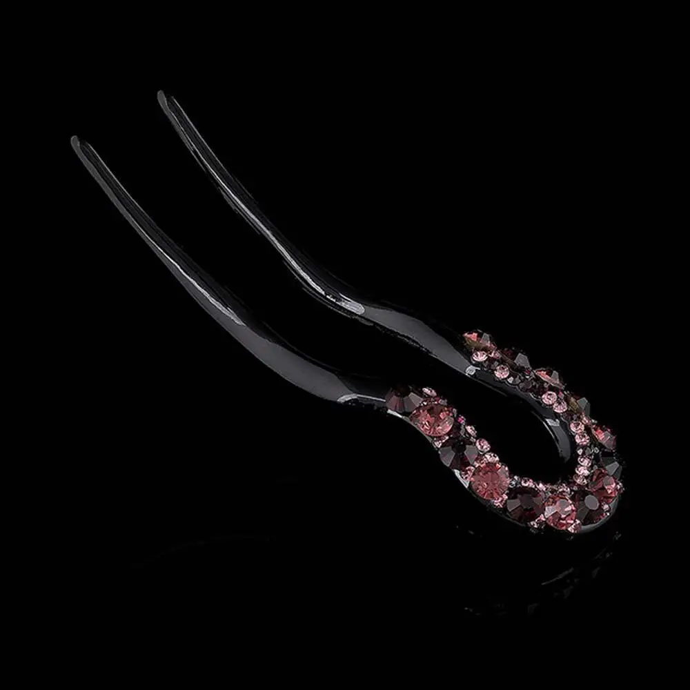 Retro Daily Lady Rhinestone Fashion U-shaped Hair Accessories Hair Sticks Hair fork Hairpin