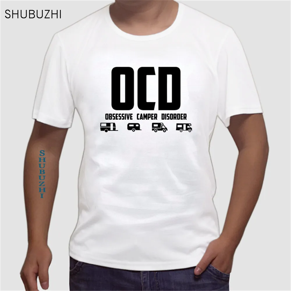 Camisetas de algodón OCD trastorno obsesivo camiseta Van Campervan caravana tienda divertida camisetas lisas tamaño euro