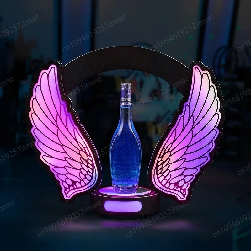 Custom Glowing Wing Wine Bottle Holder Bar Nightclub Display Rack