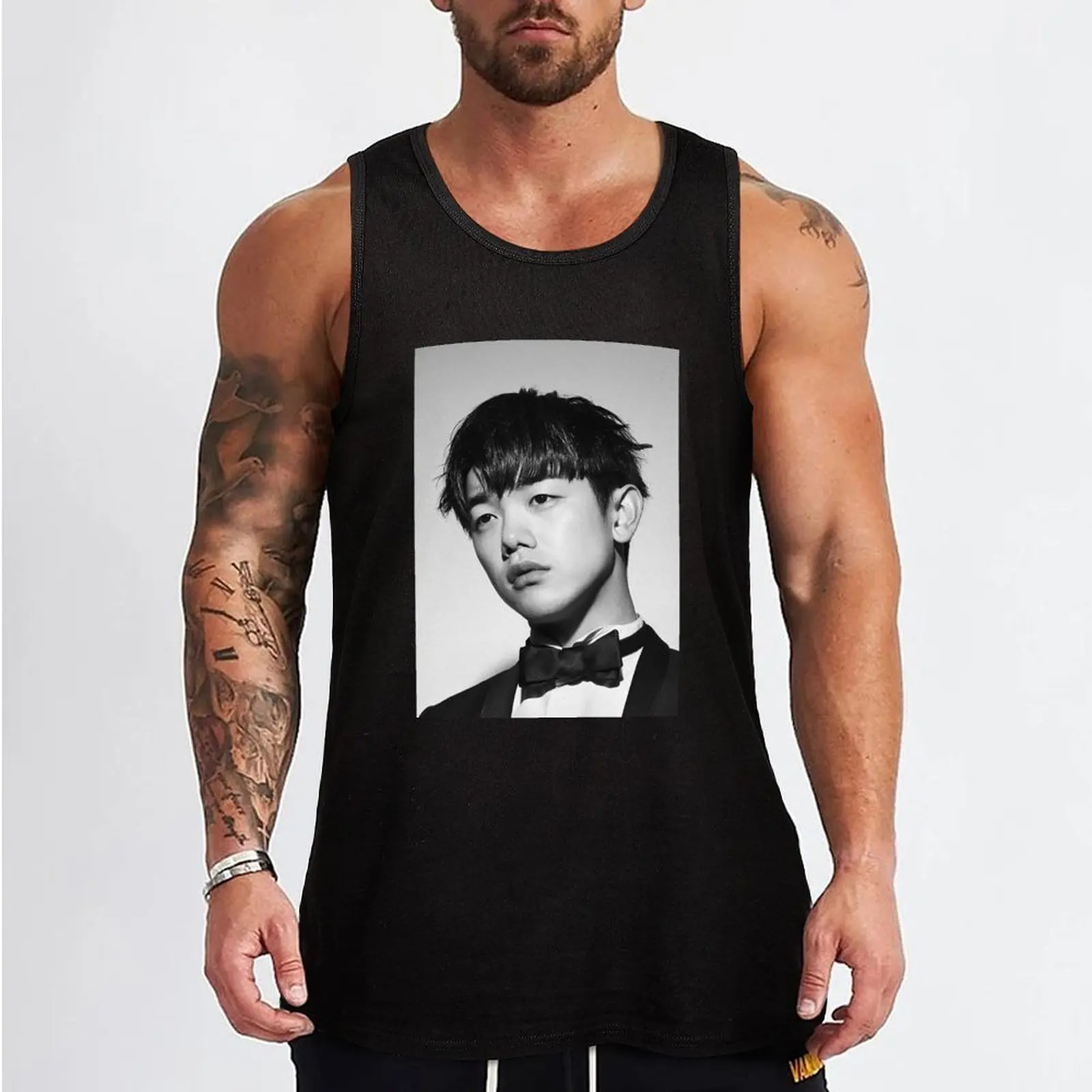 Eric Nam Tank Top T-shirt male sports suits gym top t-shirt for men