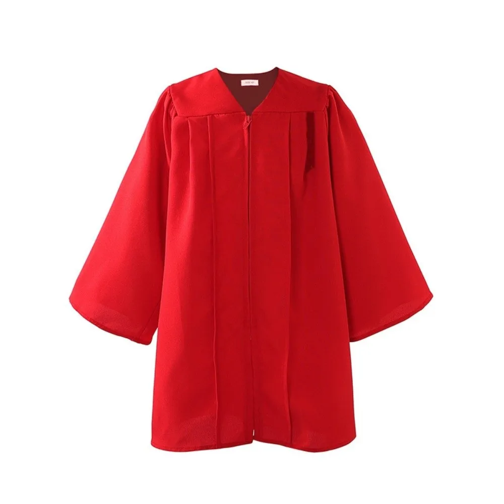 Doctoral Costume Graduation Gown Kindergarten Solid Color Children Academic Robe Primary School Student