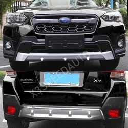 Front and Rear Bumper Protector Guard Trim Cover For Subaru XV 2018-2023 Chromed ABS Plastic