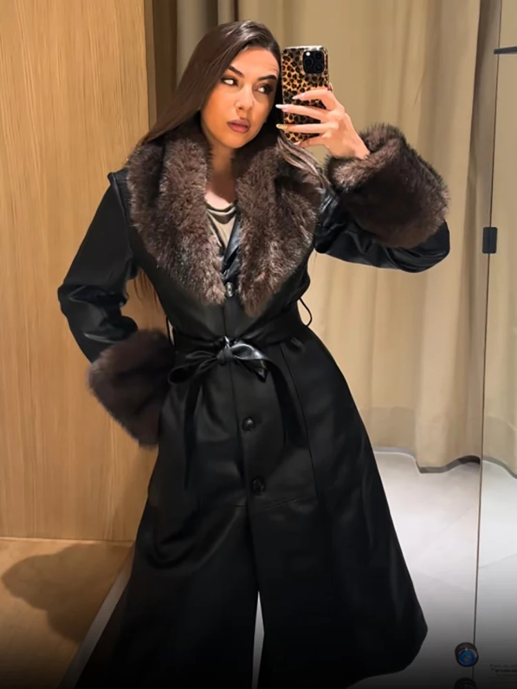 The Verona Luxe Fur-Trim Trench Coat Sdfe8d0cd27b94ca680ab1ccb5b2901ff5