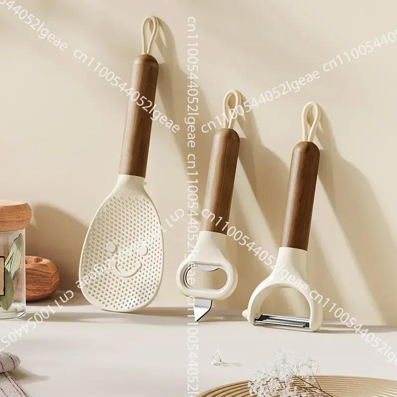 Kitchen Gadget Set Fruit Paring Knife Scraper Bottle Opener Rice Spoon Combination Household Artifact