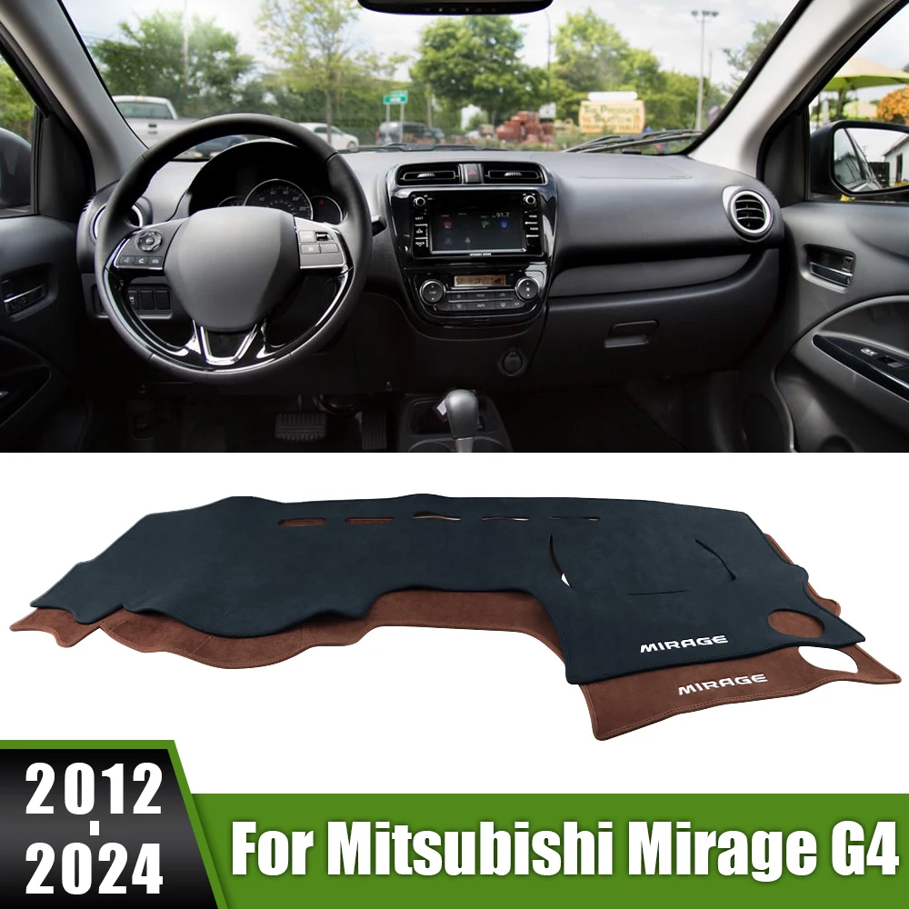 

For Mitsubishi Mirage G4 2012-2018 2019 2020 2021 2022 2023 2024 Car Dashboard Mat Avoid Light Sun Shade Cover Anti-UV Carpets