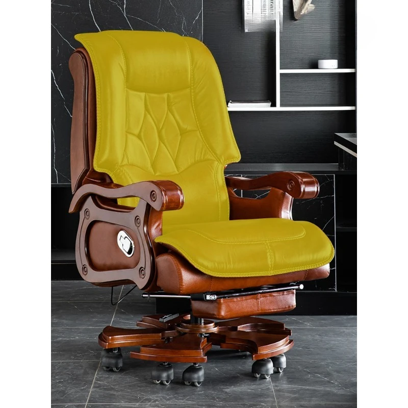 كرسي رئيس جلدي، كرسي مكتب للتدليك مستلق #3