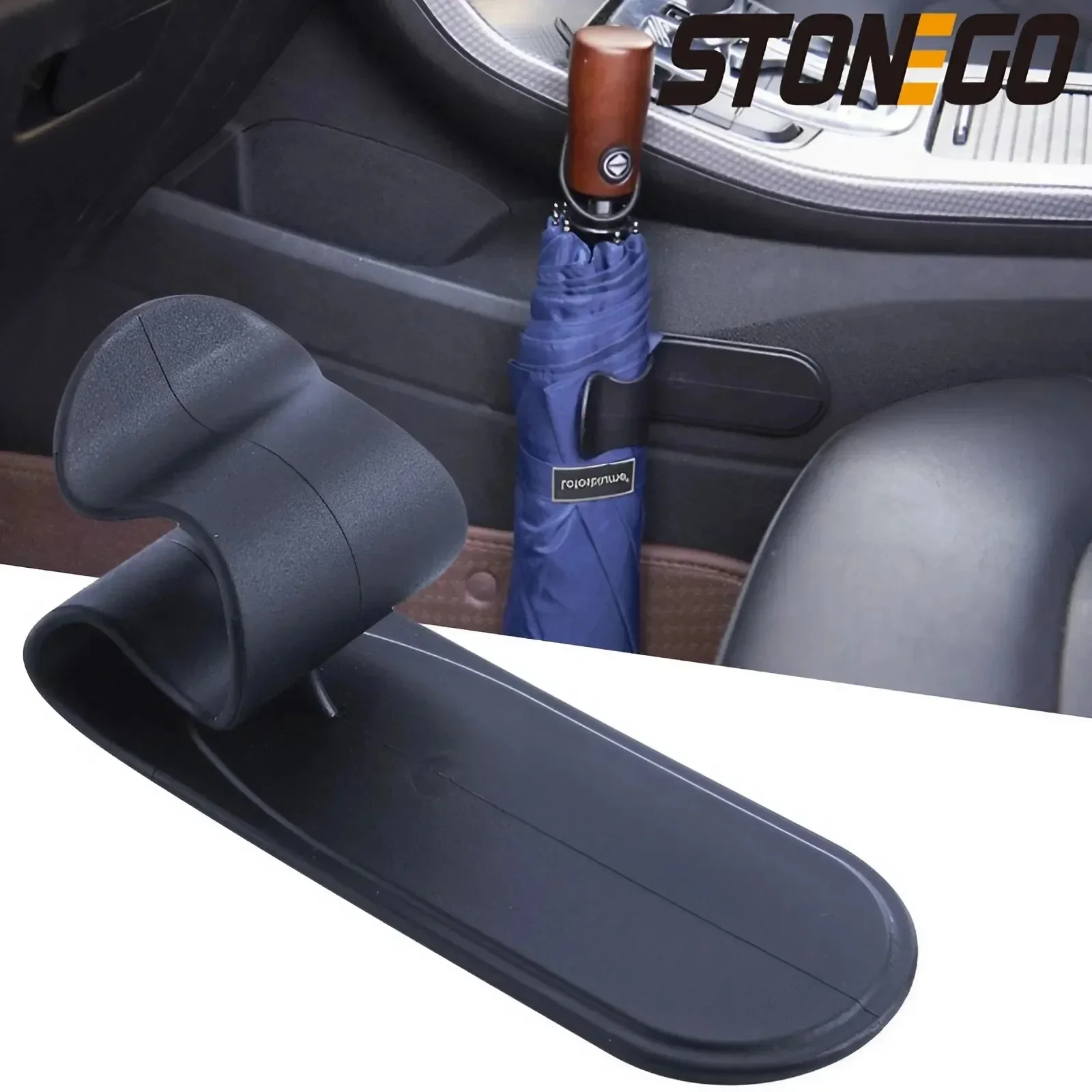 STONEGO Car Umbrella Hook and Multi-Holder - Seat Clip Hanger, Fixed Bracket