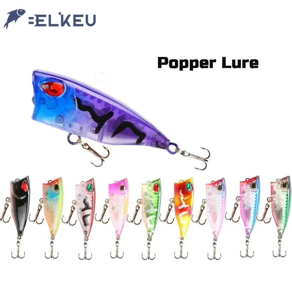 Popper Fishing Lure 3.3g/4cm Floating Noise Swimbait wobbler wobbly Perch Artificial Plastic Hard Bait Fishing Tackle Pesca Lure