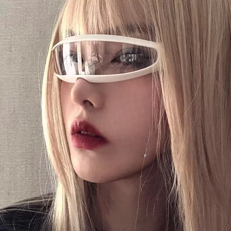 

Integrated Cyberpunk Hip-hop Funny Rectangular Glasses Men's High-grade Sunglasses Summer Girl's Driving Sun Glasses MJ0952