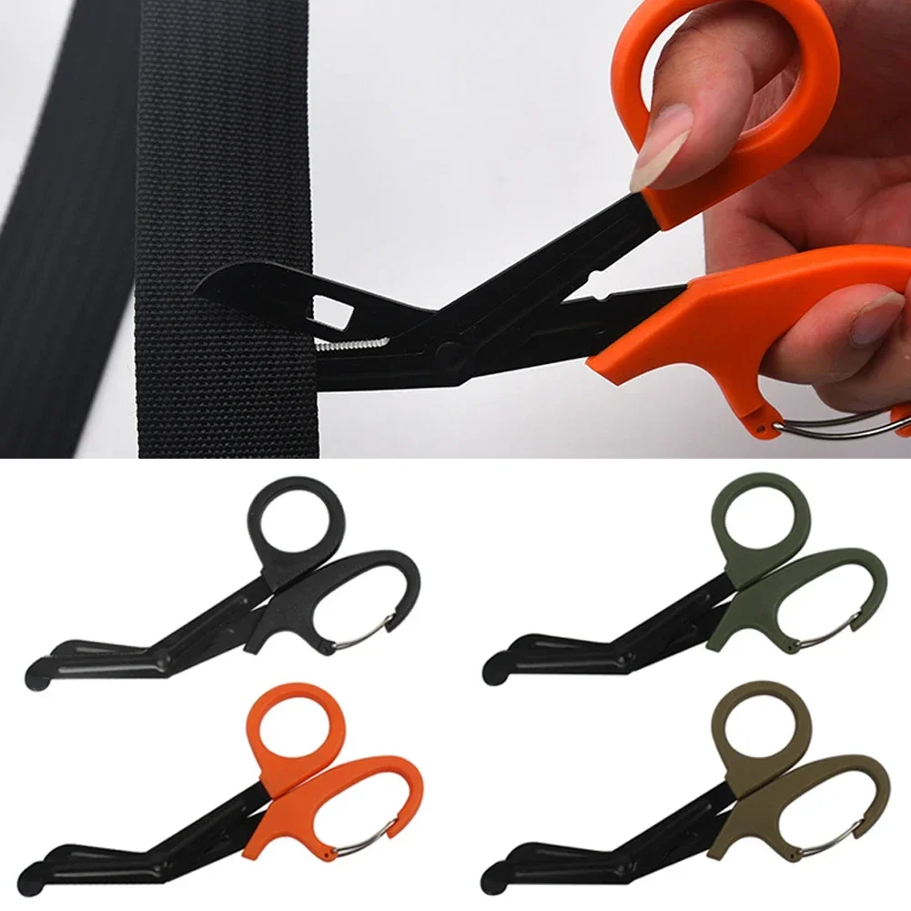 Emergency Medical Scissors Trauma Shears with Carabiner 19cm Bandage Shears With Bandage Scissors