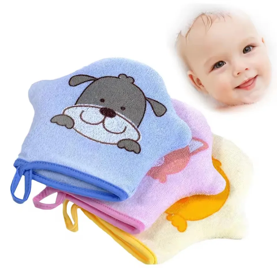 

Cute baby Bath Brushes Sponge Cartoon Super Soft Cotton Brush Rubbing Towel Ball 3 Types New Arrival Bath Gloves