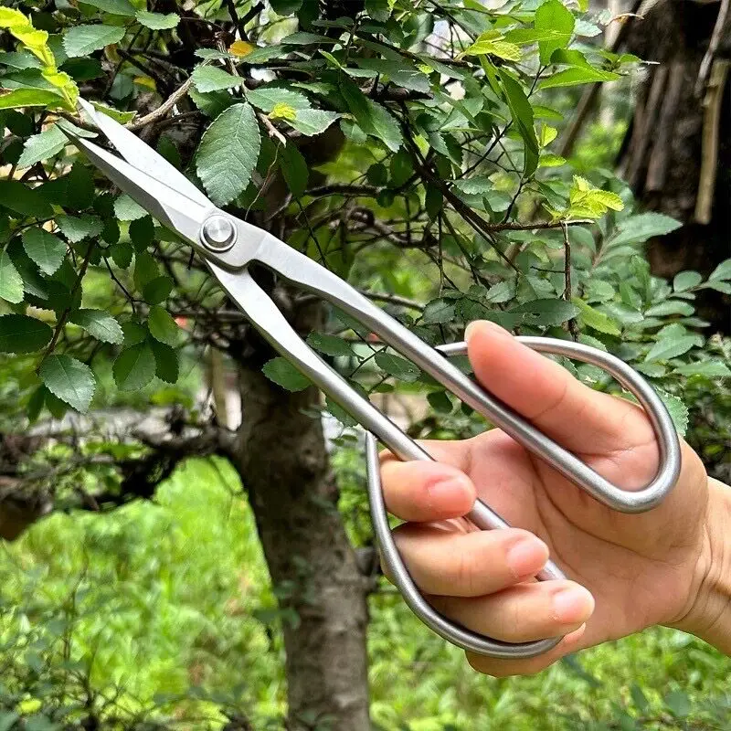 For Stainless Steel Gardening Scissors Flower Arrangement Bonsai, Pruning Branch Scissors Thickened Long Rod
