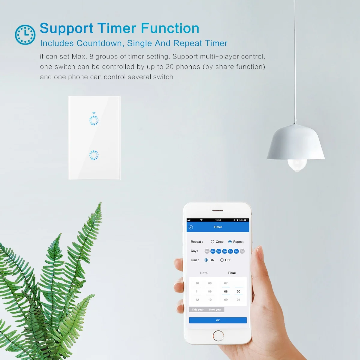 

smart wifi interruptor touch intelligente schalter pulsante wifi smart Wall Light Wireless Touch Switch Timing Control APP