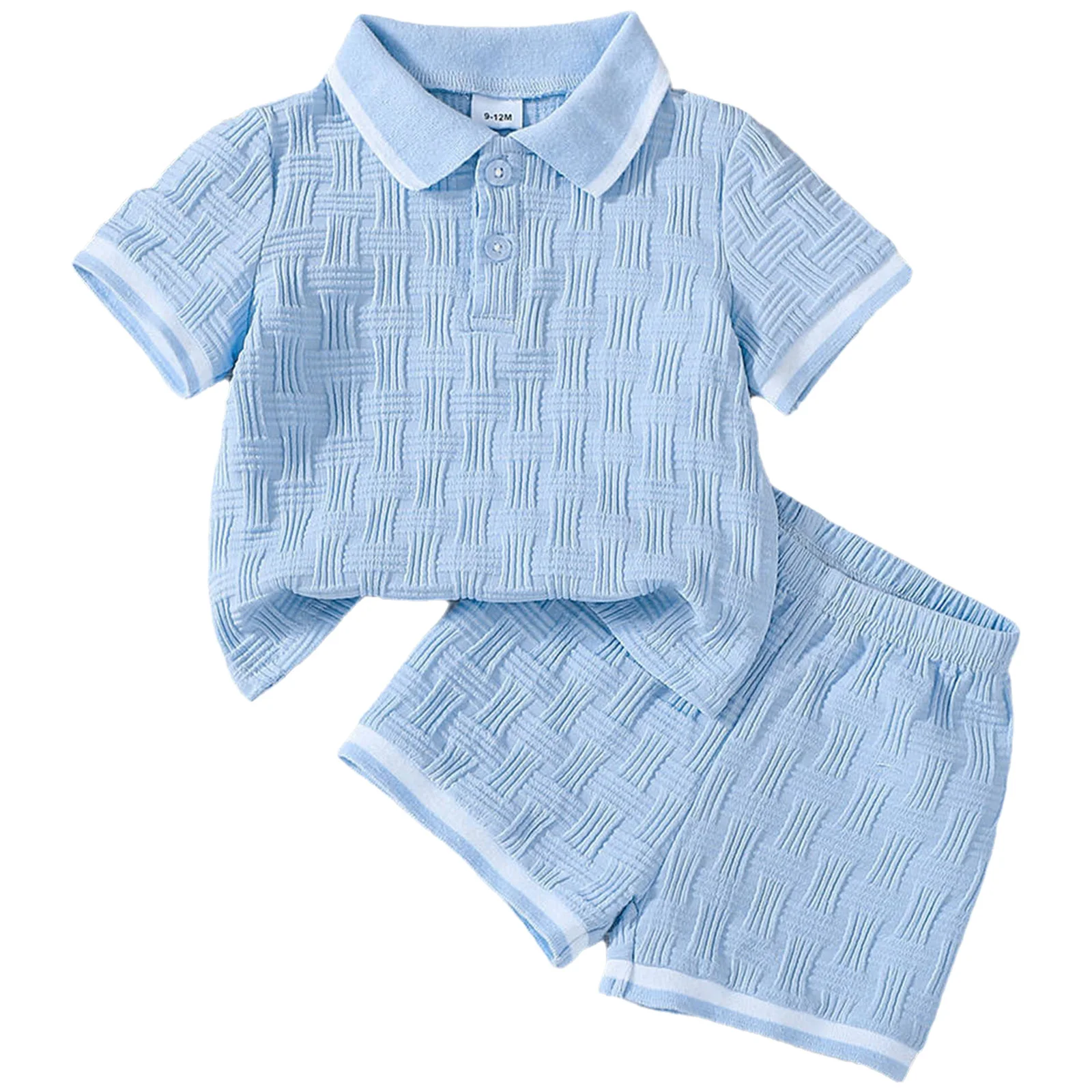 

Летняя повседневная одежда для маленьких мальчиков: топы с короткими рукавами и жаккардовым воротником-стойкой, шорты для вечеринок в стиле гольфа, повседневной носки и домашней одежды