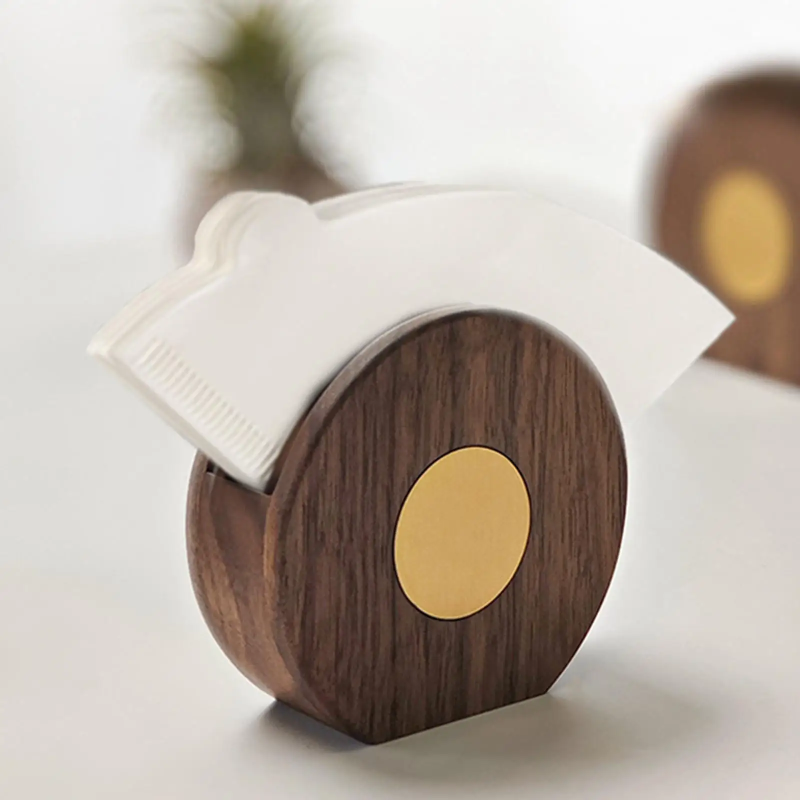 Koffiefilterhouder Filter Papier Opbergrek Bar Organizer Koffiefilter Dispenser Home Stand Keuken Houten Dispenser Rek