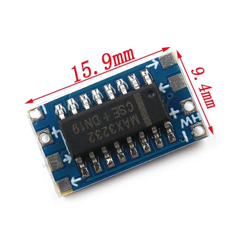 10PCS/LOT Mini MAX3232 RS232 to TTL Serial Port Leavel Converter Brush Module Connector MAX232 Flashing Board For Arduino