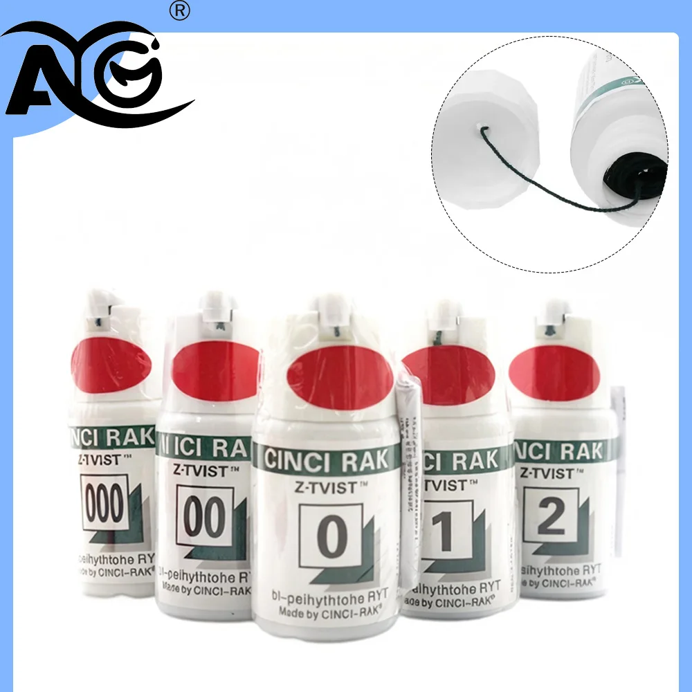 AG Size 0 00 000 Dental Thread Disposable Gingival Retraction Cord Knitted Cotton Gum Line Dentist Material 1/3 Bottle
