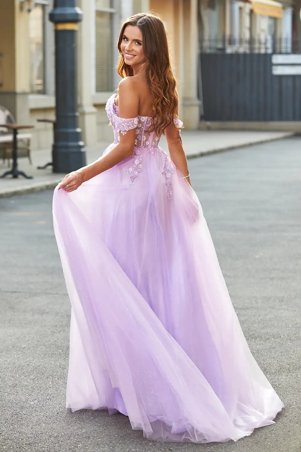 Robe de soirée longue en tulle pour femme, robe de Rhdos nu, robe trapèze, tenue de soirée élégante, appliques florales, quelle que soit la chérie initiée, 2024