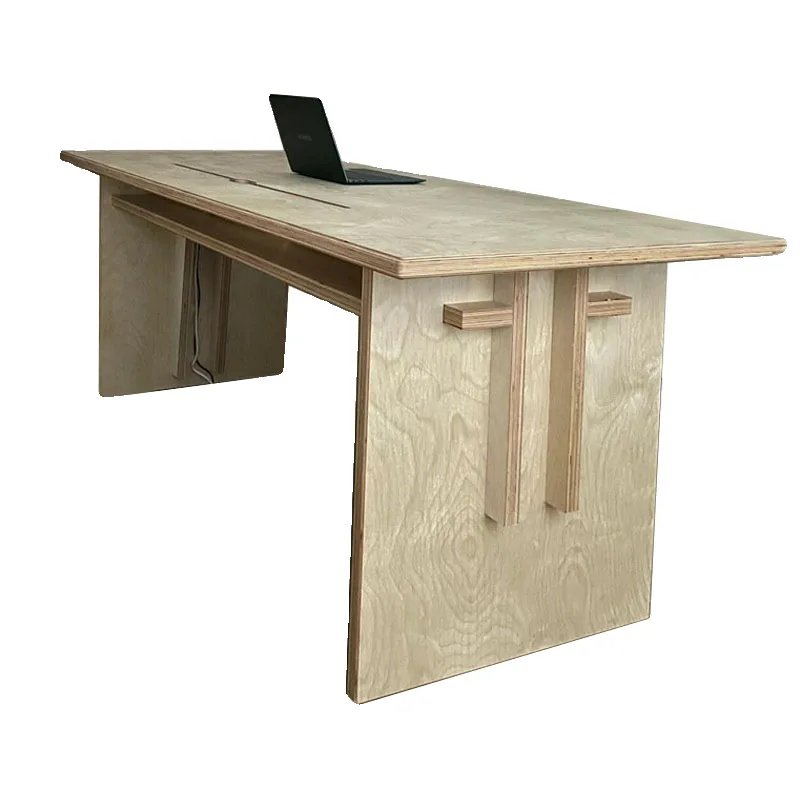 

Компьютерный стол, скандинавский домашний дизайнерский стол из березы и океана, стол для гостиной, длинный стол для студии