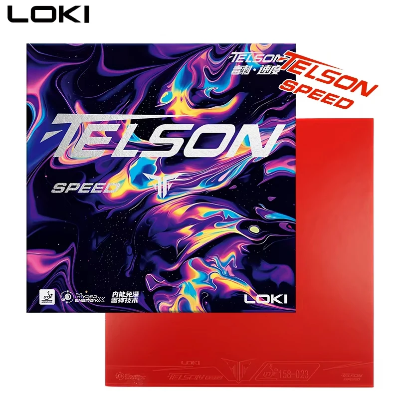 

LOKI TELSON SPEED Резиновая простыня для настольного тенниса, легкая липкая, одобренная ITTF резина для пинг-понга с губкой KUNUN, резиновая быстрая атака