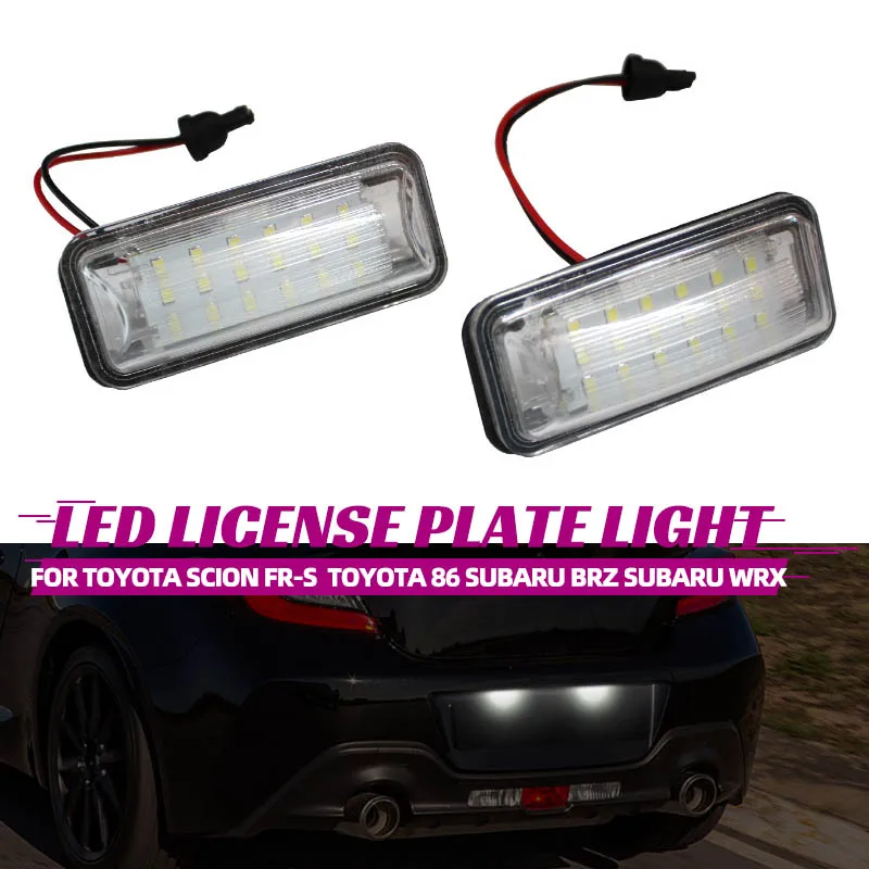 2 PCS License Plate Lights Light Lamp Assembiy For Subaru Forester BRZ Impreza WRX STI Legacy For Toyota FT-86 GT-86