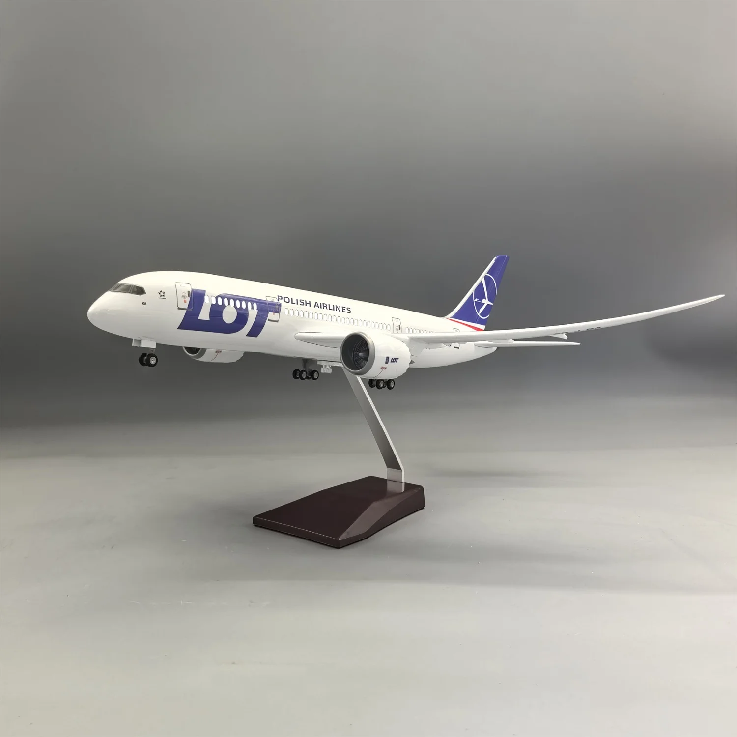 

B787 LOT Polish Airways 43CM scale aircraft Model Resin kit for adults Airplane diecast Children toys Gift By Collectible
