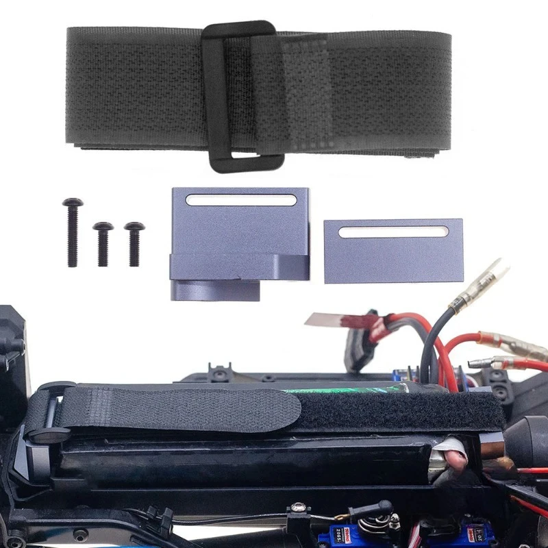 

RC Car Battery Holder With Battery Strap Kit For 1/10 TRXS TRX4 TRX6 RC Car Upgrade Accessories