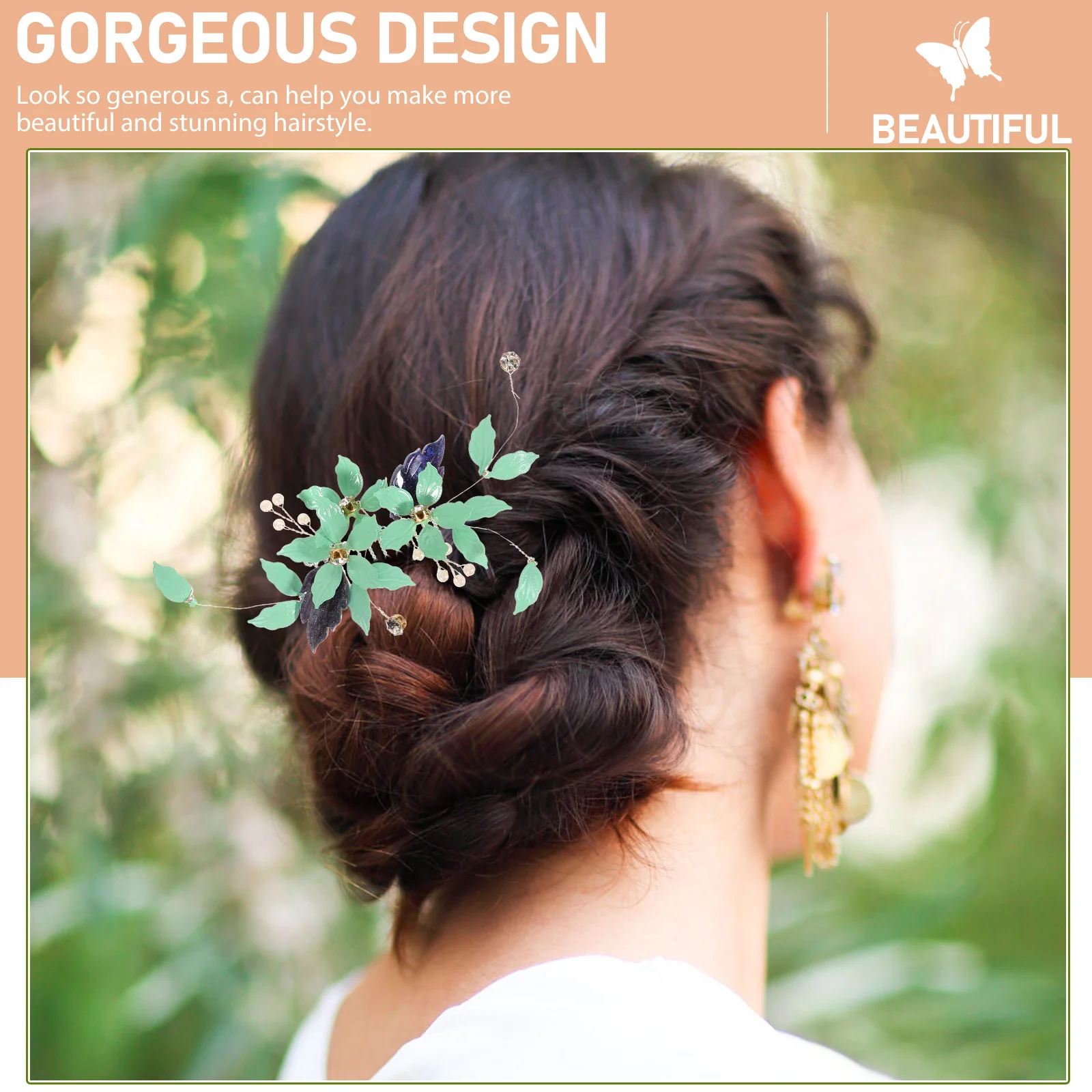 

Pearl Leaf Hair Comb Accessories Wedding Bridal Beads Decorative Side Combs Metal Pearl Design Reusable Long Term Use