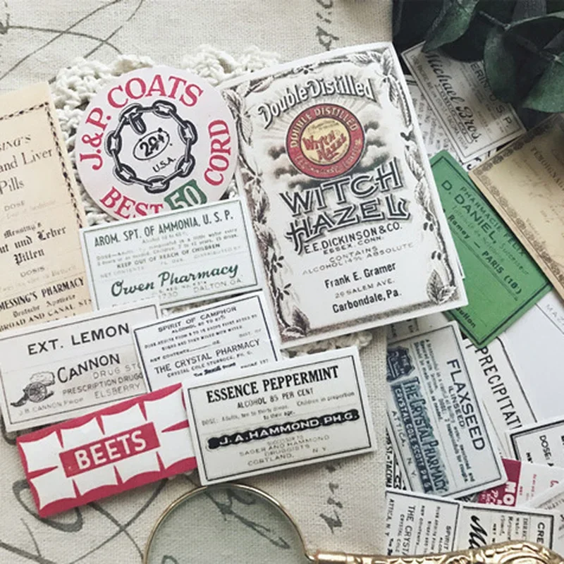 70 pz Tim Holtz Stile Ricevuta Spazzatura Ufficiale Epemera VIntage Etichetta Adesiva FAI DA TE Estetica Adesivo Scrapbooking Materiale Forniture