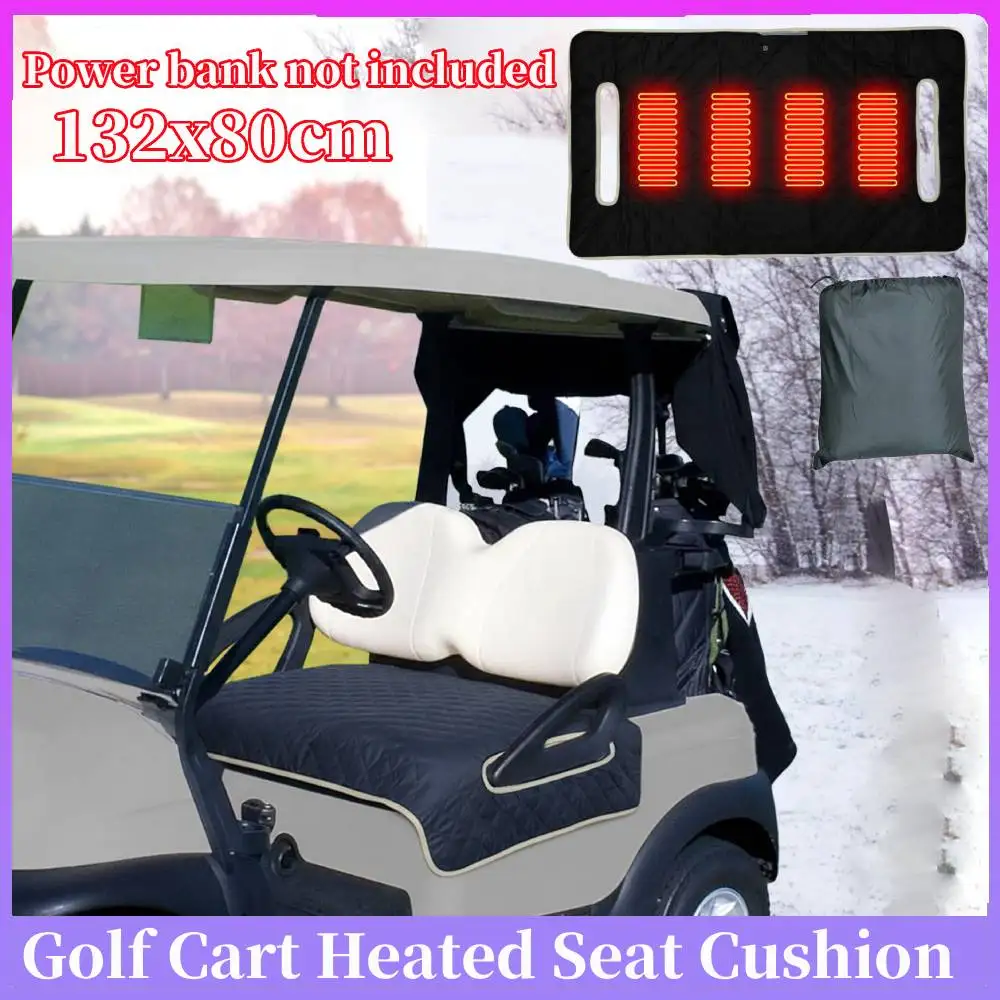 بطانية مقعد عربة الجولف، وسادة مقعد مريحة ساخنة، غطاء وسادة مقعد عربة رياضية للسفر لمعظم ملحقات عربات الجولف في النادي #2